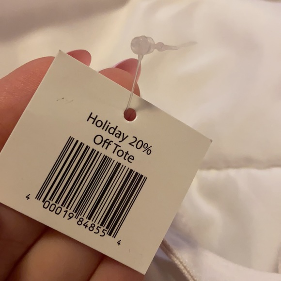 NWT Sephora Striped Canvas Holiday Tote Bag Black and White - Picture 4 of 4